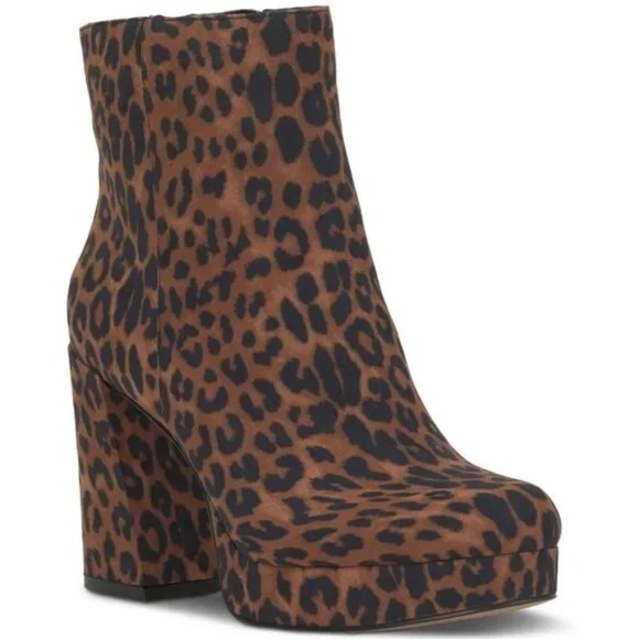 JESSICA SIMPSON Women's Brown Padded Rexura Round Toe Block Heel Booties Boots - Picture 1 of 10